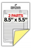 2 Part Carbonless Form - Half Page