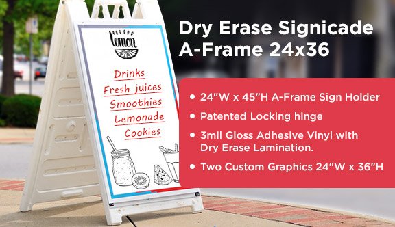 Dry Erase Signicade A-Frame 24x36