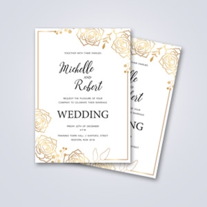 Foil Accent Flat Card - 4.25x5.5