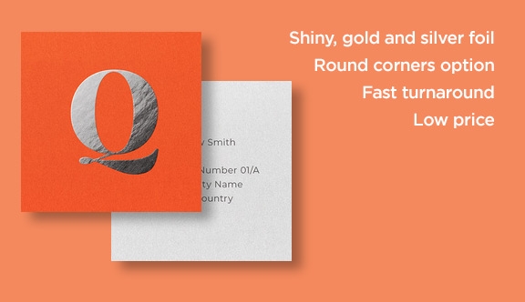 Foil Accent Business Card 2x2