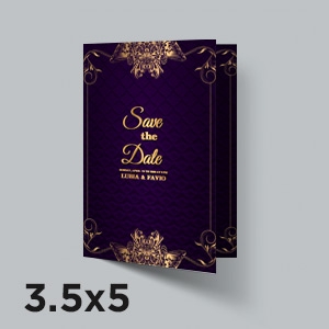 Soft Touch Folded Card - 3.5x5