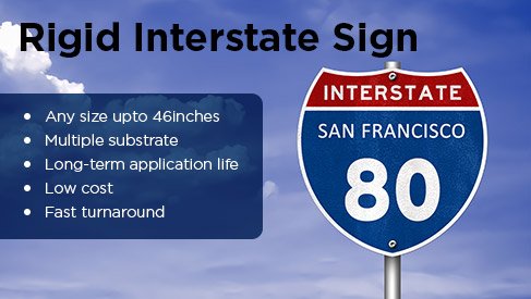 Rigid Interstate Sign