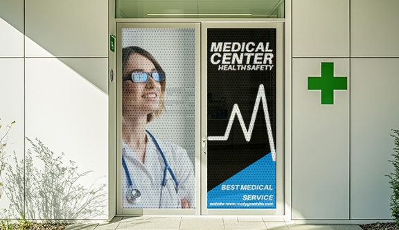 See through Perforated Window Vinyl