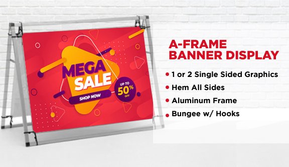 A-Frame Banner Display
