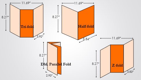 Folded Brochure - Euro A4 Size (8.27x11.69)