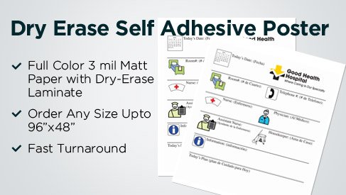 Dry Erase Adhesive Posters