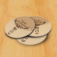 Plastic Circle Coasters (3.6 inch Diameter)