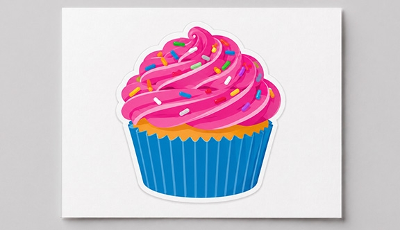 Cup Cake Sticker Cup Cake Sticker