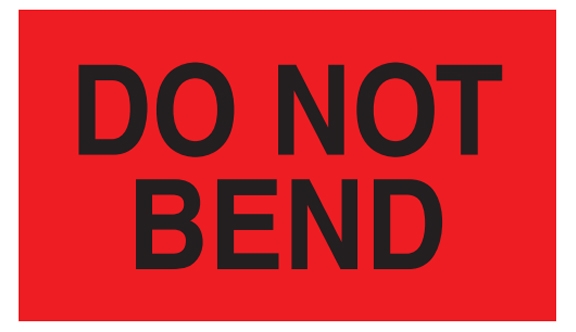 Do Not Bend Labels - 3x5