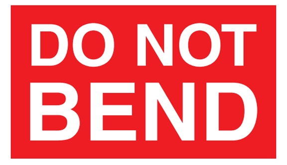 Do Not Bend Labels - 3x5