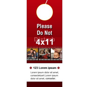 Plastic Doorhanger 4x11 inch 