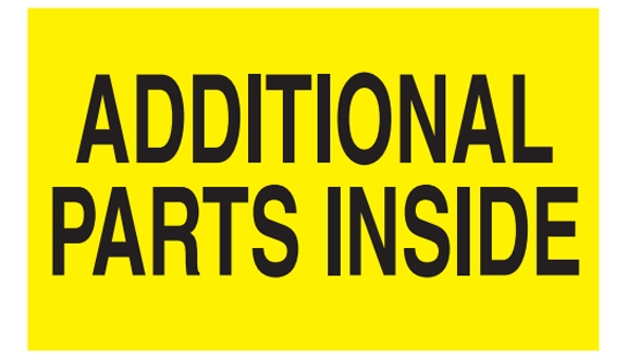 Additional Parts Inside Labels - 3x5