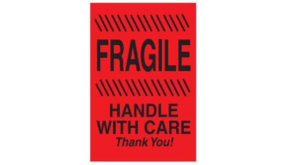 Fragile Handle With Care Labels - 4x6