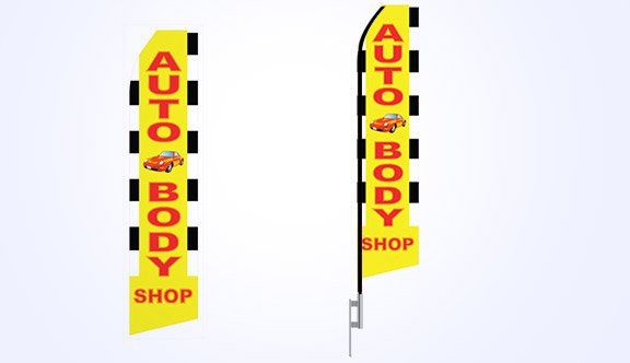 Auto Body Shop Stock Flag - 16ft. Auto Body Shop Stock Flag - 16ft.