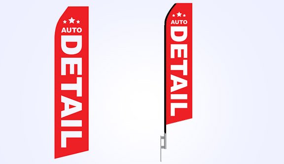 Auto Detail Stock Flag - 16ft. Auto Detail Stock Flag - 16ft.