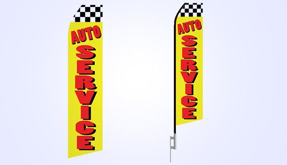 Auto Service Stock Flag - 16ft. Auto Service Stock Flag - 16ft.