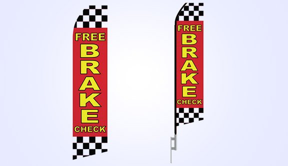 Free Brake Check Stock Flag - 16ft. Free Brake Check Stock Flag - 16ft.
