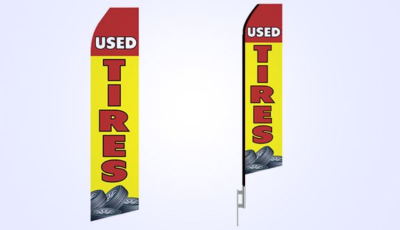 Used Tires Stock Flag - 16ft. Used Tires Stock Flag - 16ft.