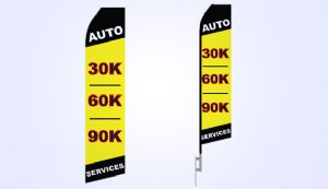 Auto 30K 60K 90K Services Stock Flag - 16ft. Auto 30K 60K 90K Services Stock Flag - 16ft.