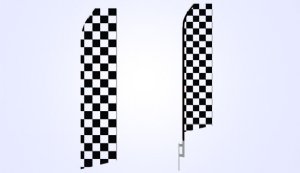 Black and White Checkered Stock Flag - 16ft. Black and White Checkered Stock Flag - 16ft.
