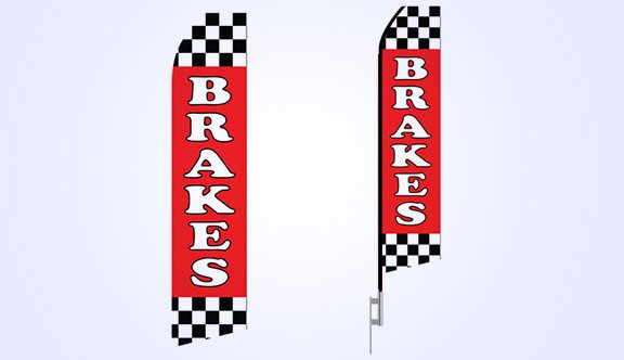 Brakes Service Stock Flag - 16ft. Brakes Service Stock Flag - 16ft.