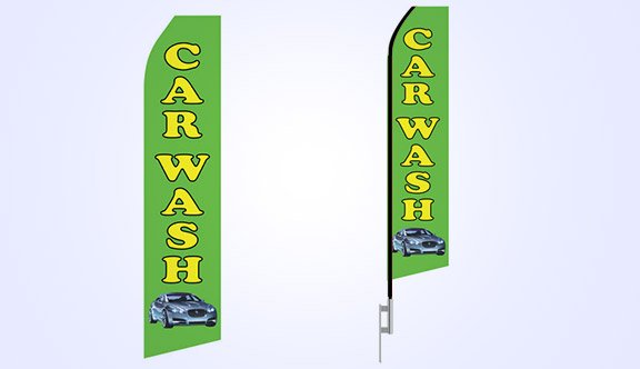Green Car Wash Stock Flag - 16ft. Green Car Wash Stock Flag - 16ft.
