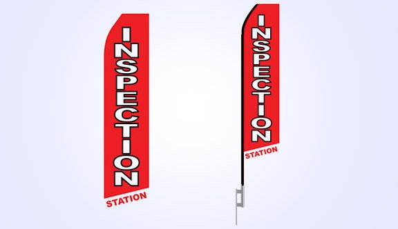 Inspection Station Stock Flag - 16ft. Inspection Station Stock Flag - 16ft.