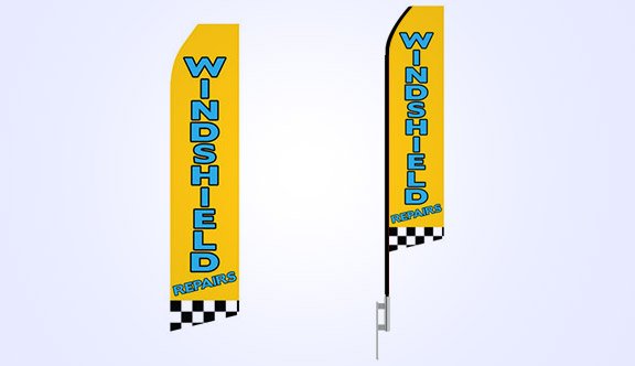 Windshield Repairs Stock Flag - 16ft. Windshield Repairs Stock Flag - 16ft.