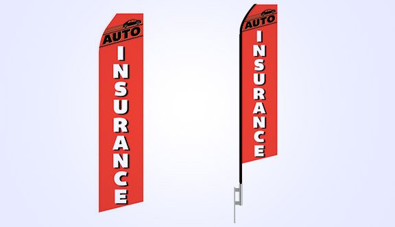 Auto Insurance Stock Flag - 16ft. Auto Insurance Stock Flag - 16ft.
