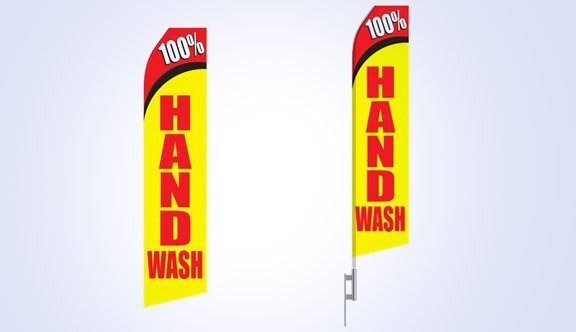 100% Hand Wash Stock Flag - 16ft 100% Hand Wash Stock Flag - 16ft
