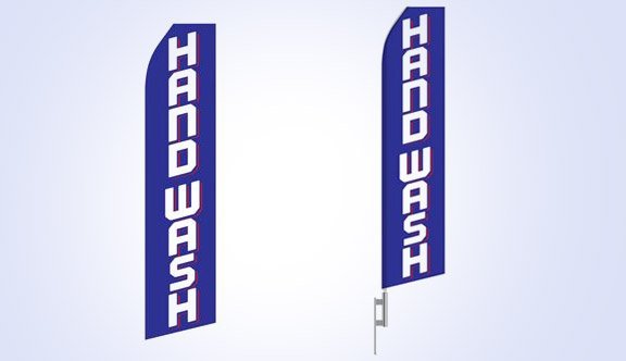 Hand Wash Stock Flag - 16ft Hand Wash Stock Flag - 16ft