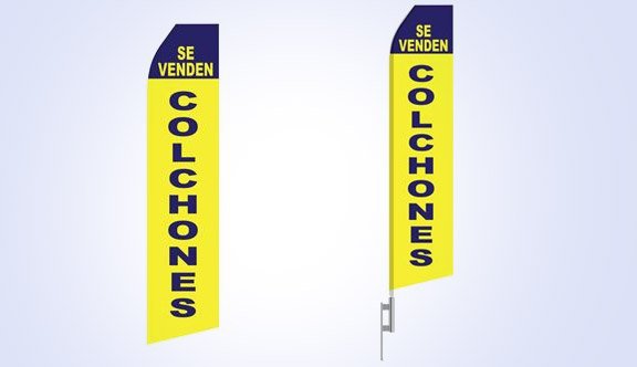Se Venden Colchones Stock Flag - 16ft Se Venden Colchones Stock Flag - 16ft