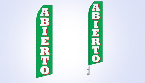 Abierto Stock Flag - 16ft Abierto Stock Flag - 16ft