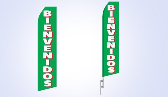 Bienvenidos Stock Flag - 16ft Bienvenidos Stock Flag - 16ft