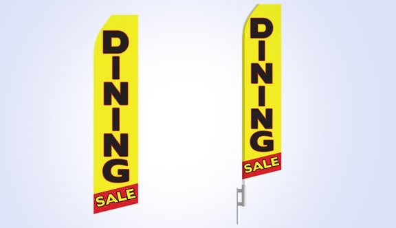 Dining Sale Stock Flag - 16ft Dining Sale Stock Flag - 16ft