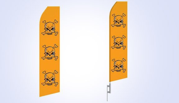 Skull Stock Flag - 16ft