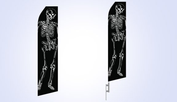 Skeleton Stock Flag - 16ft