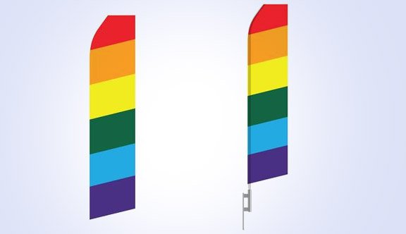 Rainbow Stock Flag - 16ft