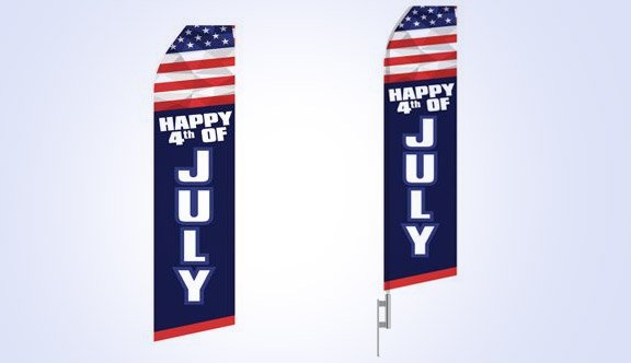 July 4th Stock Flag - 16ft