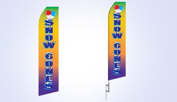 Snow Cones Stock Flag - 16ft