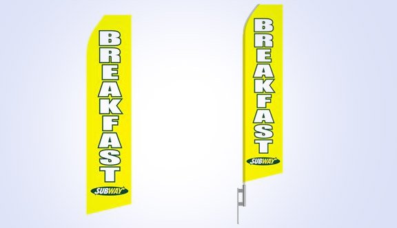 Subway Breakfast Logo Stock Flag - 16ft