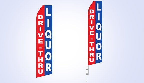 Drive Thru Liquor Stock Flag - 16ft