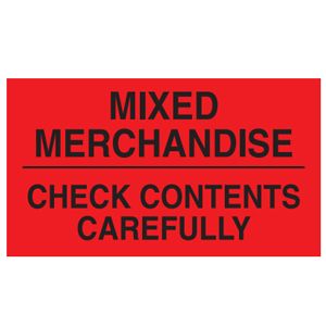 Mixed Merchandise Check... Labels - 3x5