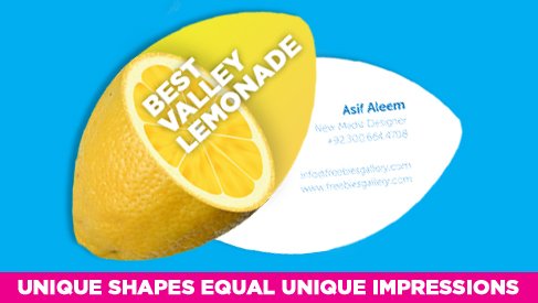 Oblong Shaped Business Card - 3.5"x2"