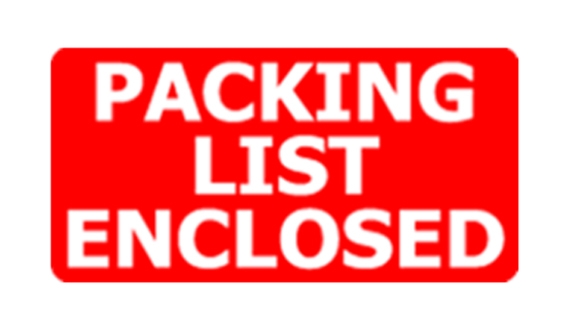 Packing List Enclosed Labels - 1.5x3