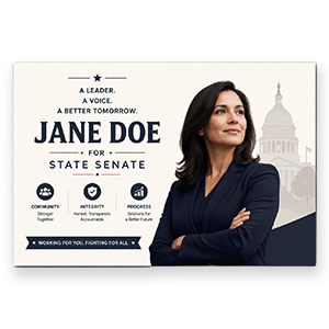 Political Campaign Direct Mail Postcards