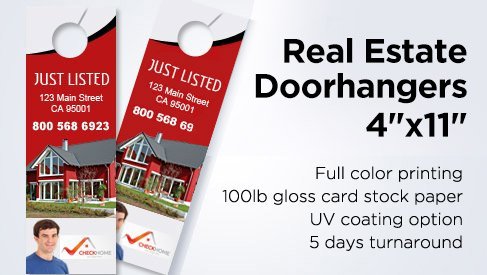 Real Estate Doorhangers - Standard (4"x11")