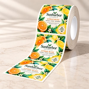 Rounded Rectangle Roll Labels