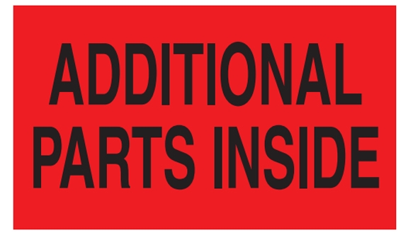 Additional Parts Inside Labels - 3x5