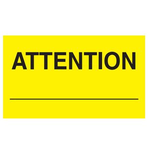 Attention Labels - 3x5